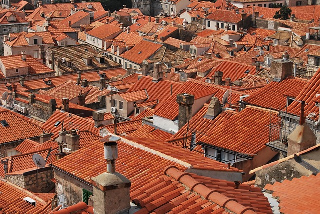 Terracotta clay tile roofs