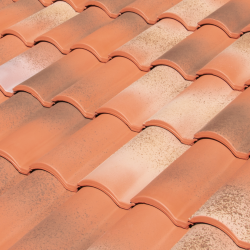 Galia Speckled tiles roof installation